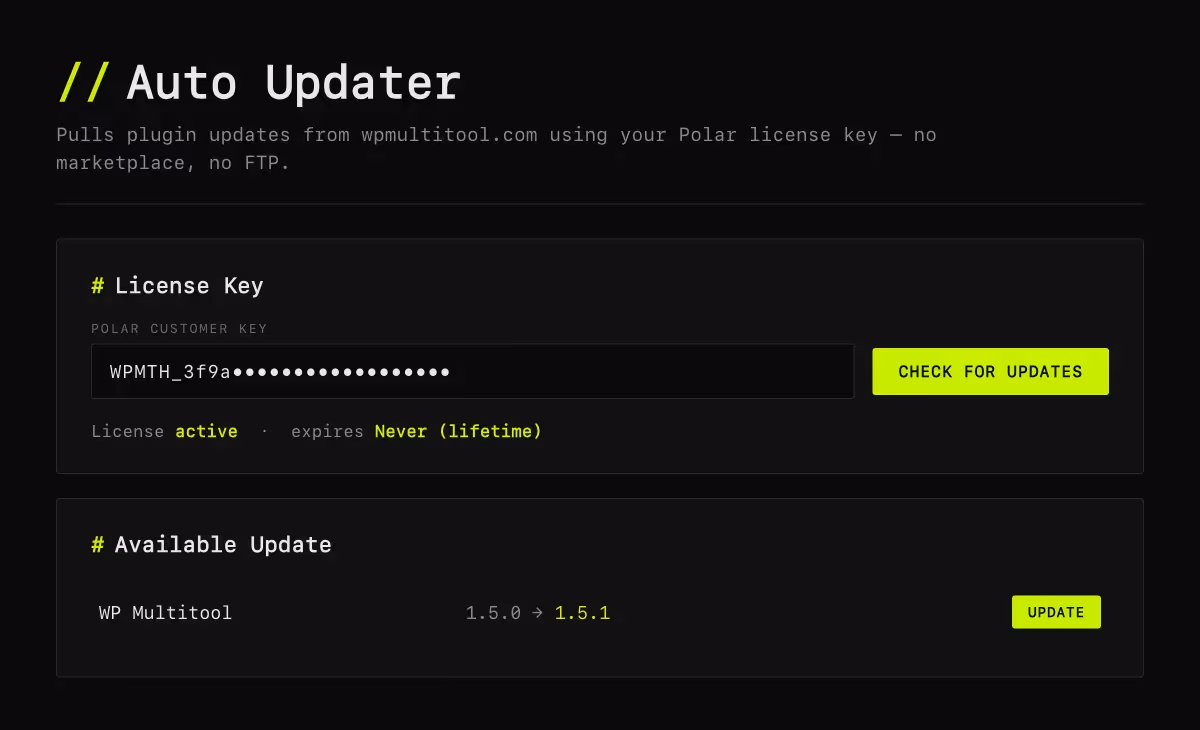 Auto Updater screenshot
