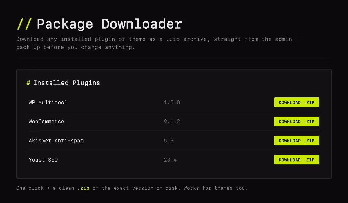Package Downloader screenshot
